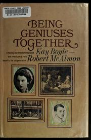 Cover of: Being geniuses together, 1920-1930. by Robert McAlmon