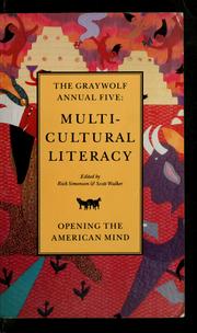Cover of: The Graywolf annual five: Multi-cultural literacy