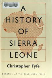 Cover of: A history of Sierra Leone