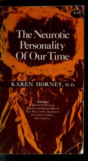 Cover of: The neurotic personality of our time