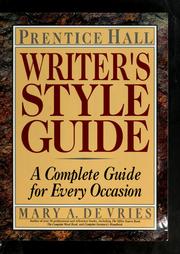 Cover of: Prentice Hall writer's style guide