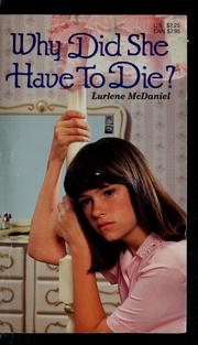 Cover of: Why did she have to die? by Lurlene McDaniel