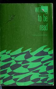 Cover of: Writing to be read. by Ken Macrorie