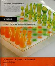 Cover of: Algebra: introductory and intermediate