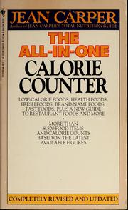 Cover of: The all-in-one calorie counter by Jean Carper