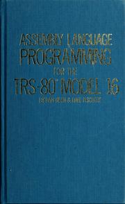 Cover of: Assembly language programming for the TRS-80 Model 16 by Dan Keen