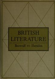 Cover of: British literature: from Beowulf to Sheridan
