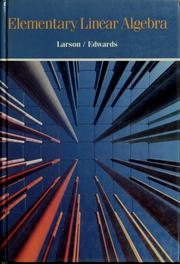 Cover of: Elementary linear algebra by Ron Larson