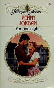 Cover of: For one night.