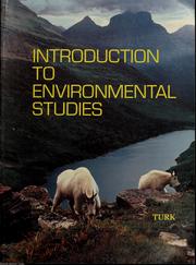 Cover of: Introduction to environmental studies