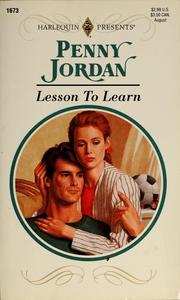 Lesson to Learn by Penny Jordan