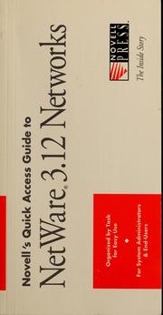 Cover of: Novell's quick access guide to NetWare 3.12 networks by Meike Peters