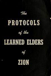 Cover of: The protocols of the meetings of the learned Elders of Zion by Victor E. Marsden