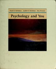 Cover of: Psychology and you