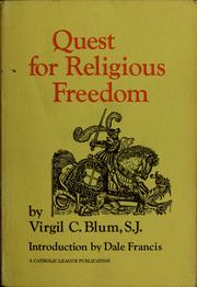 Cover of: Quest for religious freedom: selected columns