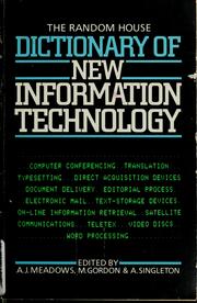 Cover of: The Random House Dictionary of new information technology by M. Gordon