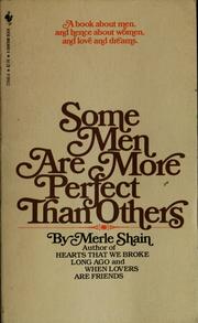 Cover of: Some men are more perfect than others