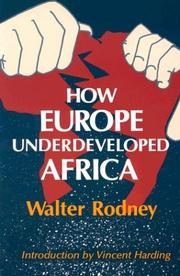 Cover of: How Europe underdeveloped Africa