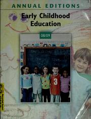 Cover of: Annual editions: early childhood education 08/09
