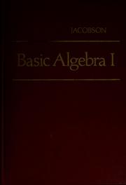 Cover of: Basic algebra by Nathan Jacobson