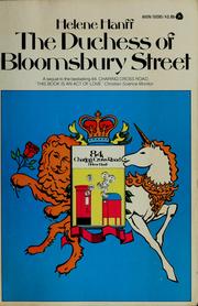 Cover of: The Duchess of Bloomsbury Street by Helene Hanff