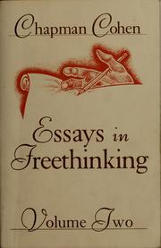 Essays in freethinking by Chapman Cohen