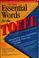 Cover of: Essential words for the TOEFL