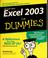 Cover of: Excel 2003 for dummies