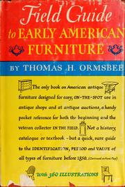 Cover of: Field guide to early American furniture