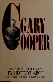 Cover of: Gary Cooper, an intimate biography