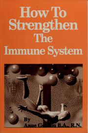 Cover of: How to strengthen the immune system