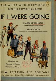 Cover of: If I were going