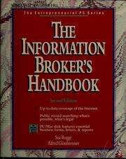 The information broker's handbook by Sue Rugge