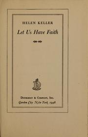 Cover of: Let us have faith. by Helen Keller
