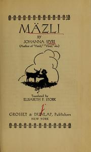 Cover of: Mäzli