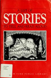 Cover of: Stories: a list of stories to tell and read aloud