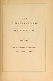 Cover of: The timeless land by Eleanor Dark