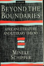 Cover of: Beyond the boundaries: African literature and literary theory