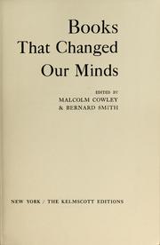 Cover of: Books that changed our minds