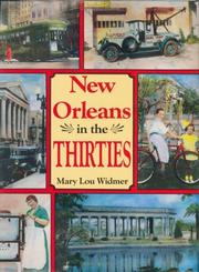 Cover of: New Orleans in the thirties