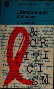 Cover of: Literature and criticism by H. Coombes