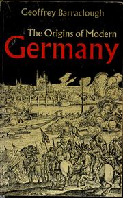 Cover of: The origins of modern Germany