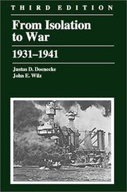 Cover of: From isolation to war: 1931-1941