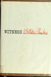 Cover of: Witness by Whittaker Chambers