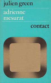 Cover of: Adrienne Mesurat