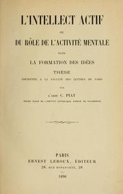 Cover of: L'intellect actif by Clodius Piat