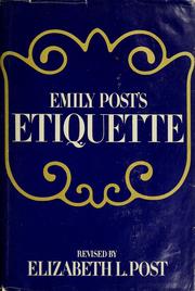 Cover of: Etiquette. by Emily Post