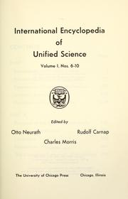 Cover of: International encyclopedia of unified science by Otto Neurath
