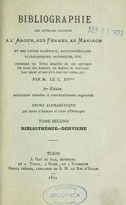 Cover of: Bibliographie des ouvrages relatifs à l'amour