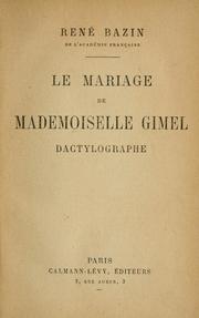 Cover of: Le mariage de Mademoiselle Gimel, dactylographe